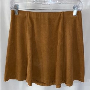 Forever21 Camel Suede Skater Skirt